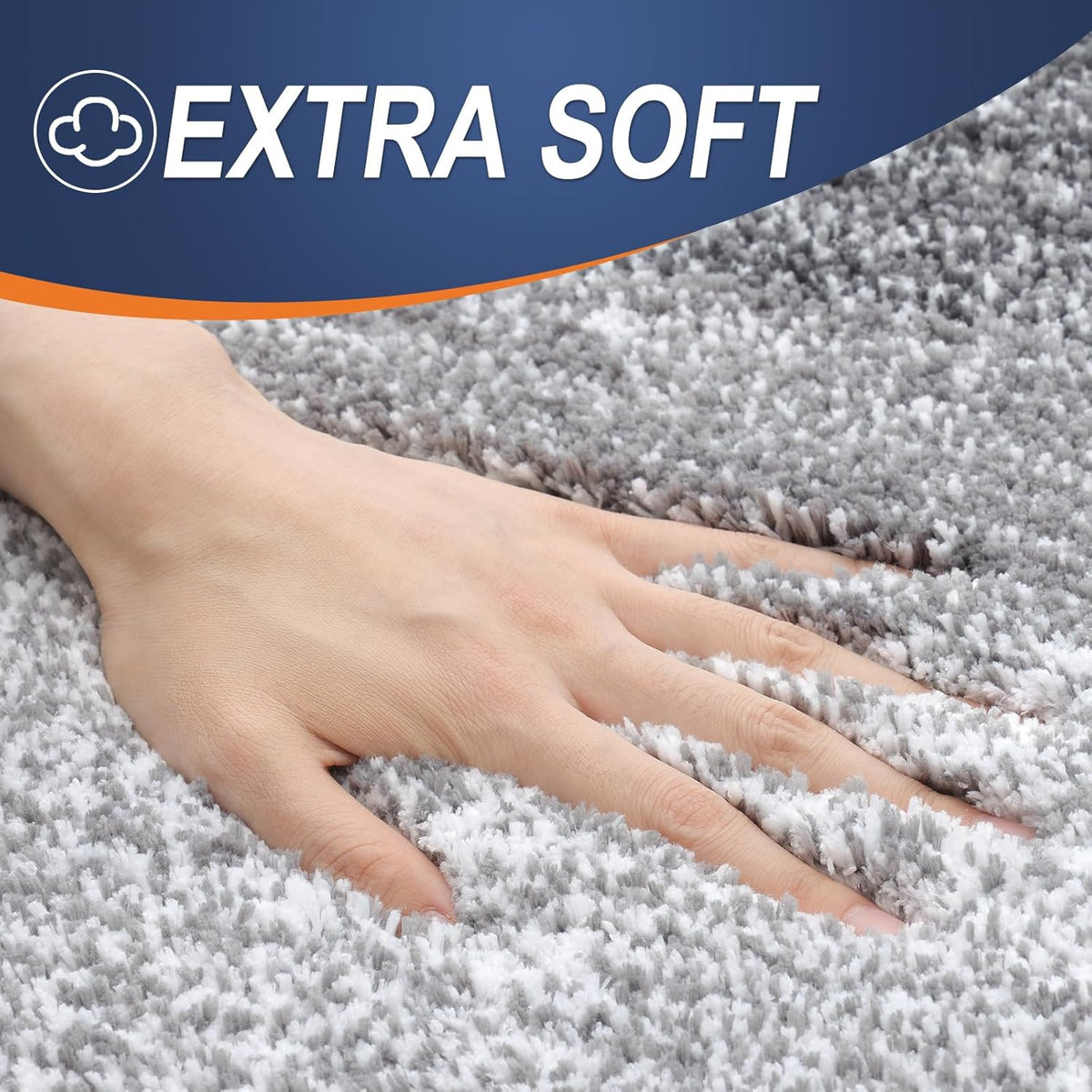 Micorfiber Bathroom Rug Set 2 Piece, 30"X20"+24"X16" | Grey, Soft Absorbent Bath Rug Set, Non-Slip, Machine Wash Dry, Plush Shaggy Bath Mats for Bathroom